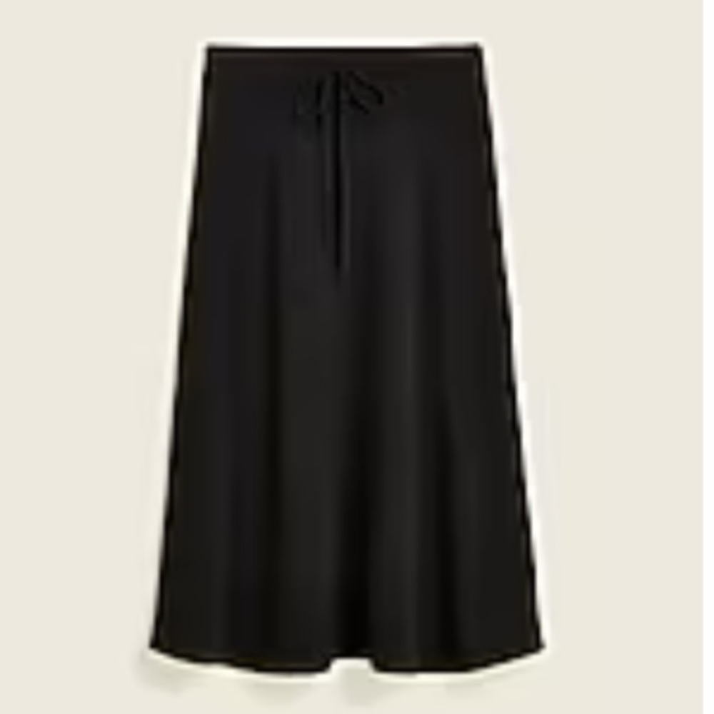 NWT J Crew 100% Cashmere skirt Tie Waist in black
